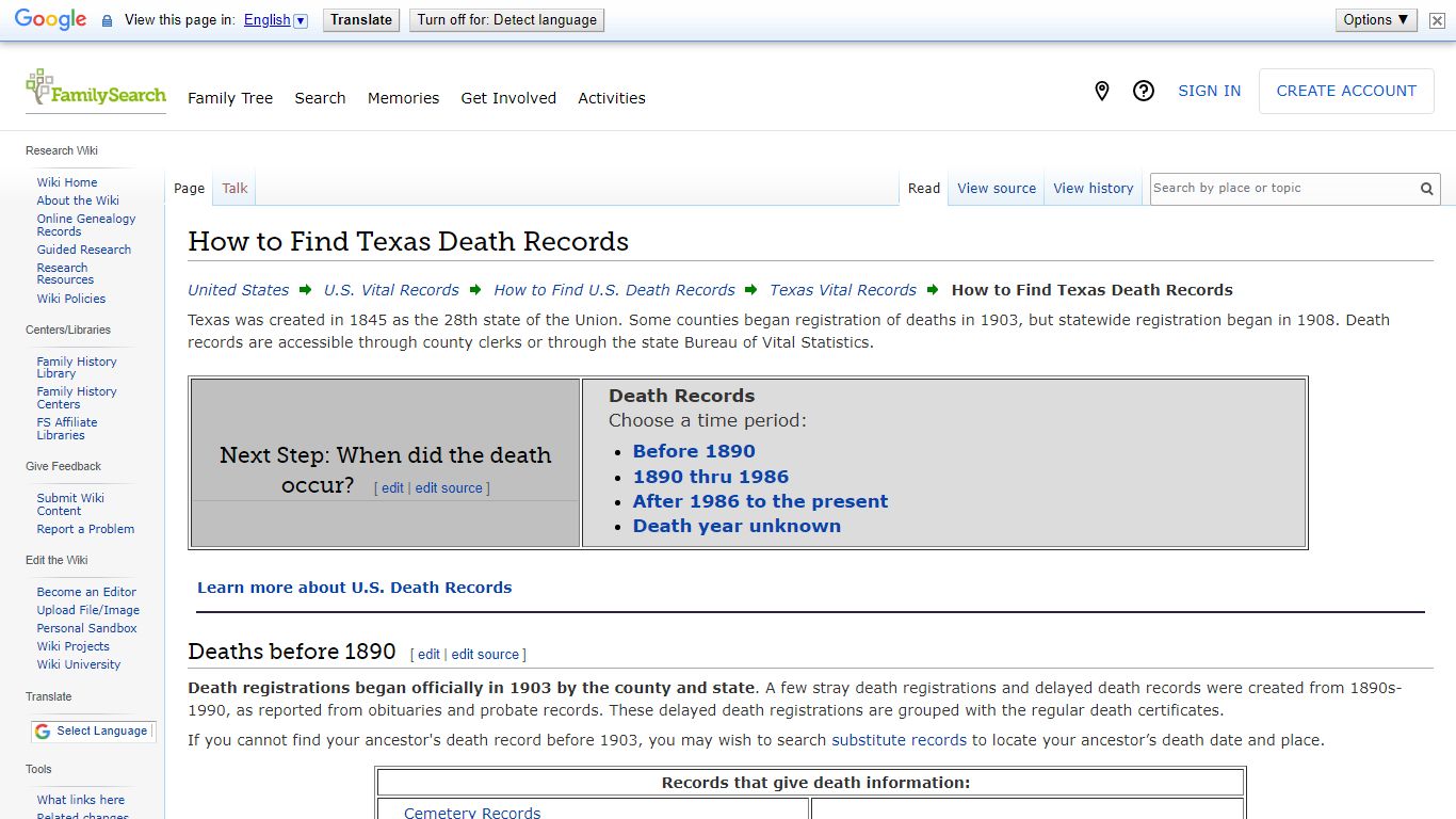 How to Find Texas Death Records • FamilySearch